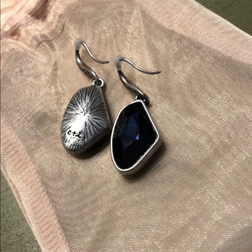 Navy blue Drop Earrings